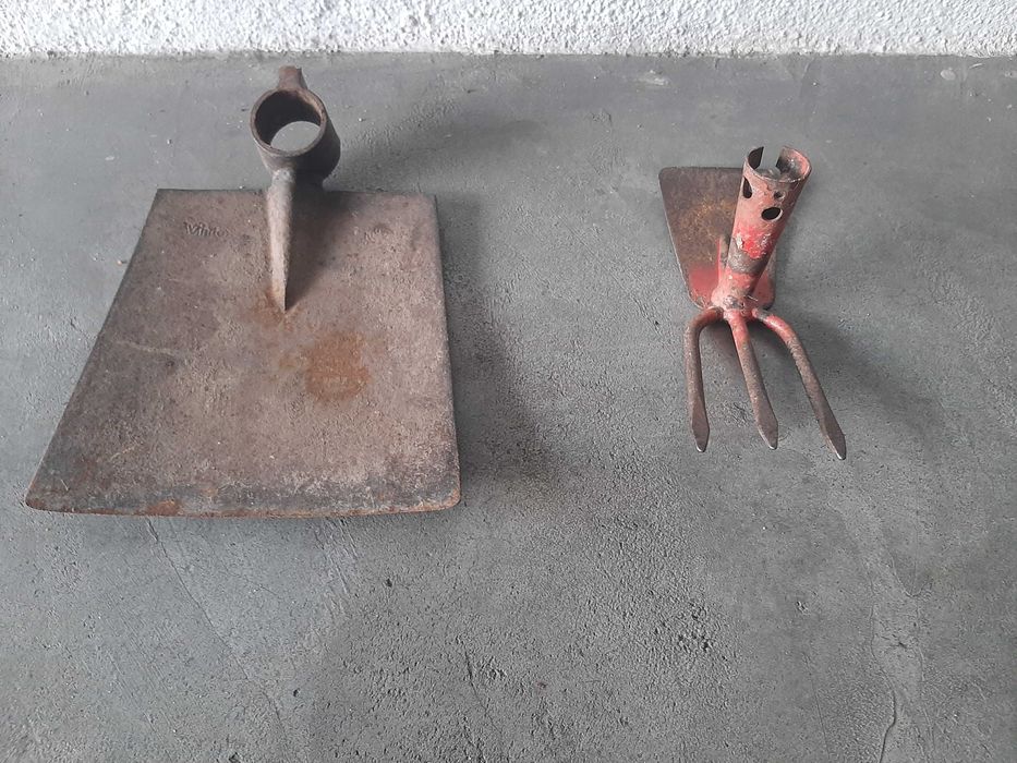Enxada e sacho de dentes de jardim