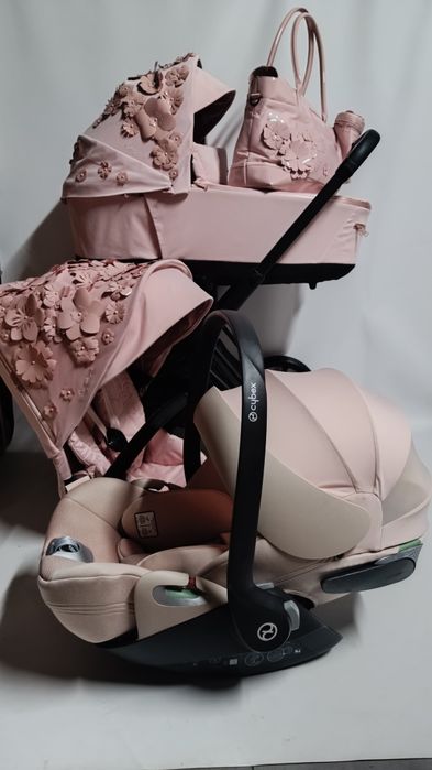 Wózek cybex priam 4.0  simply flowers pink 3w1 plus torba simply flowe
