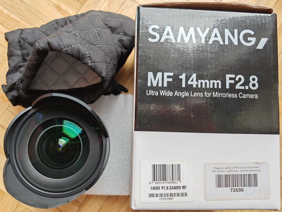 Obiektyw szerokokątny Samyang MF 14MM F/2.8 CANON RF