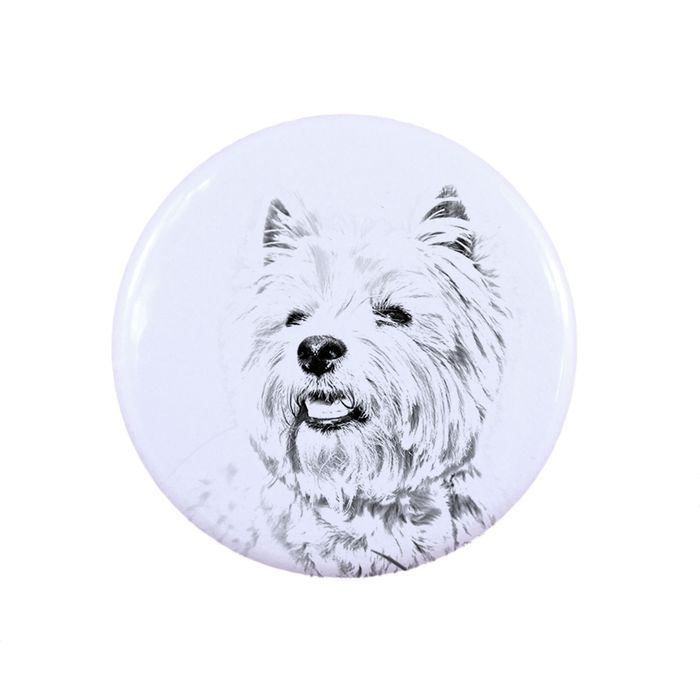 West Highland White Terrier przypinka z psem mała Art-Dog