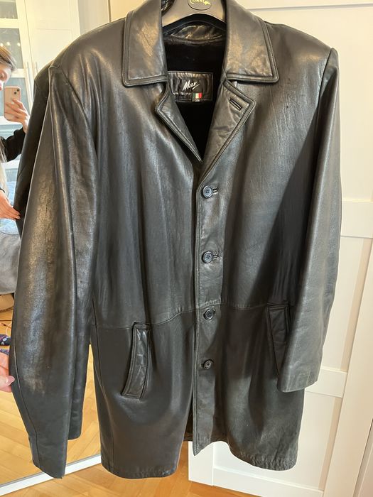 Plasz skorzany, vintage xl męski