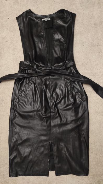 Сарафан шкірзаміннник чорний розмір Л, ХЛ 48-50 дресса