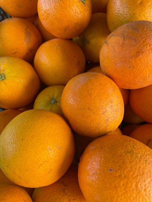 Caixas de laranjas docinhas para entregas