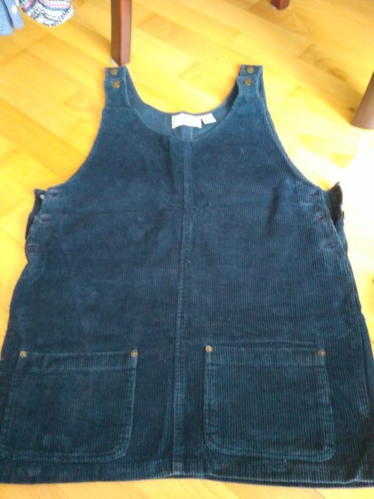 Sukienka sztruksowa 40-42 M ciążowa granat