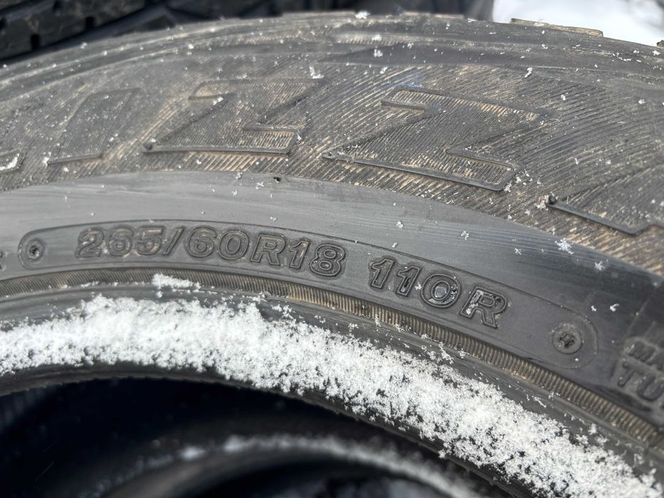 265-60-R18 BRIDGESTONE BLIZZAK комплект зимней резины GERMANY 2022