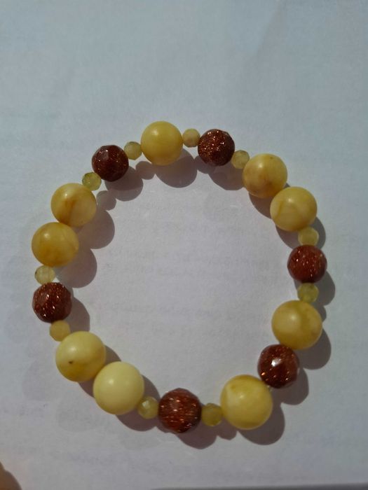 Bransoletka bursztyn Amber Doris kamień piasek pustyni