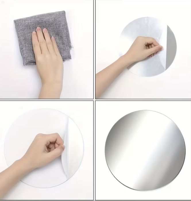 Акрилове дзеркало 40×40 см, 2 шт