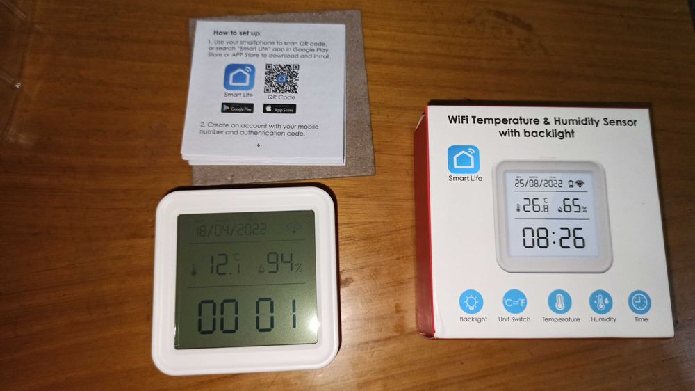 Tuya wifi sensor de temperatura e humidade