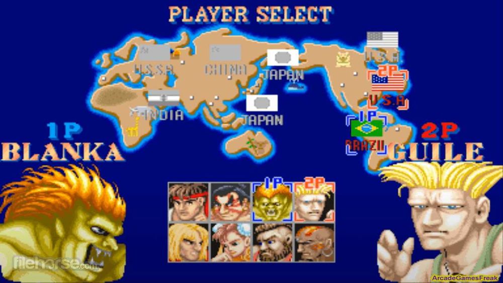 Placa de jogos Street Fighter 2
