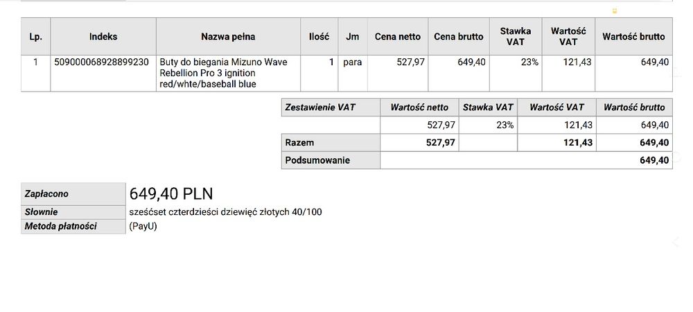 Buty do biegania mizuno wave rebellion pro 3