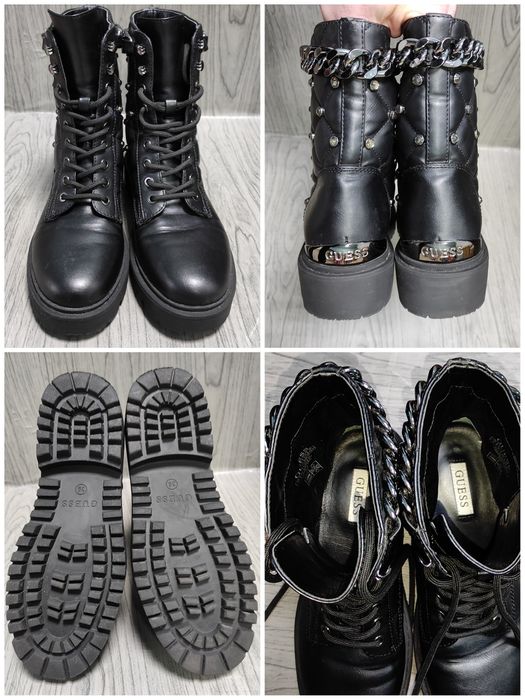 39 Guess оригінальні шкіряні жіночі ботинки