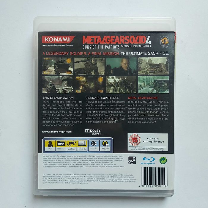 Гра Metal Gear Solid 4 (PlayStation 3, англійська версія)