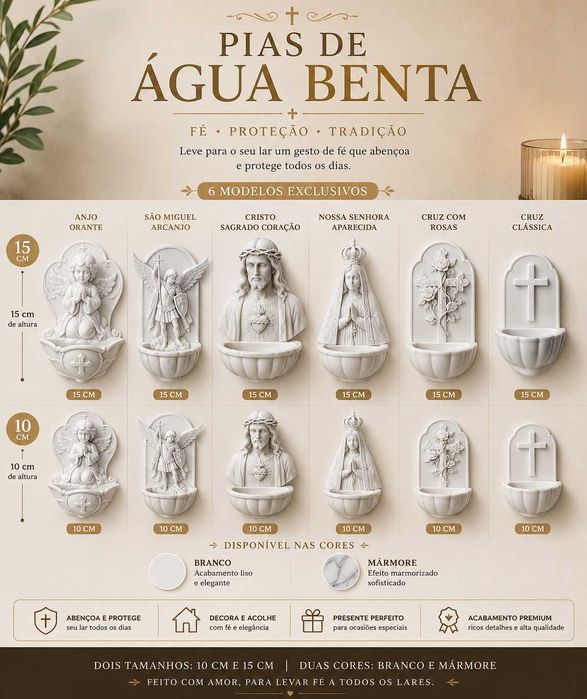 PIAS DE ÁGUA BENTA DECORATIVAS