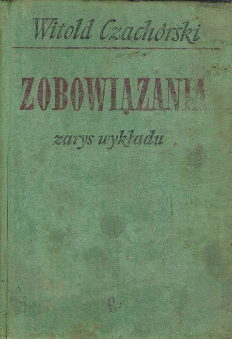 Czachórski zobowiązania zarys wykładu