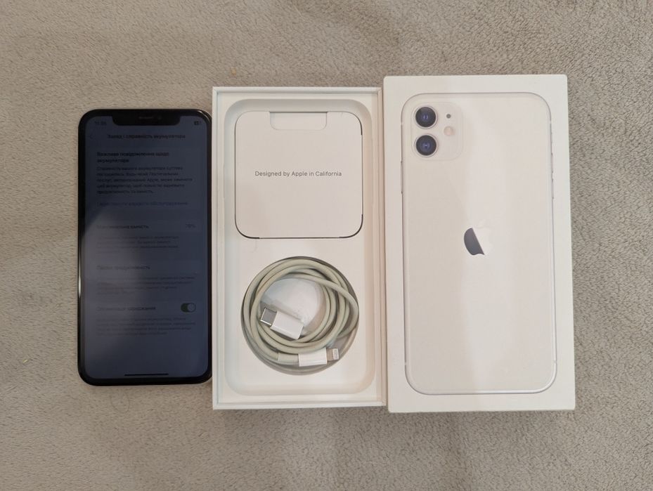 Iphone 11 - white - 64Gb - 78% аккумулятор