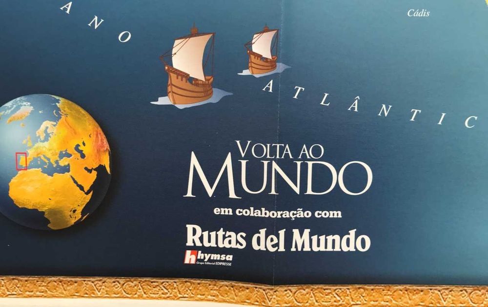 Mapa Rota da Prata coleção histórica Volta ao Mundo Rutas del Mundo