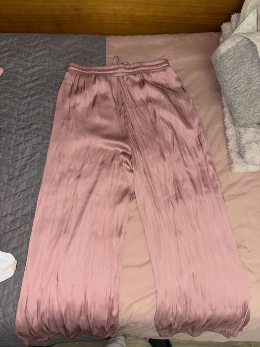 Calcas larguinhas cor de rosa