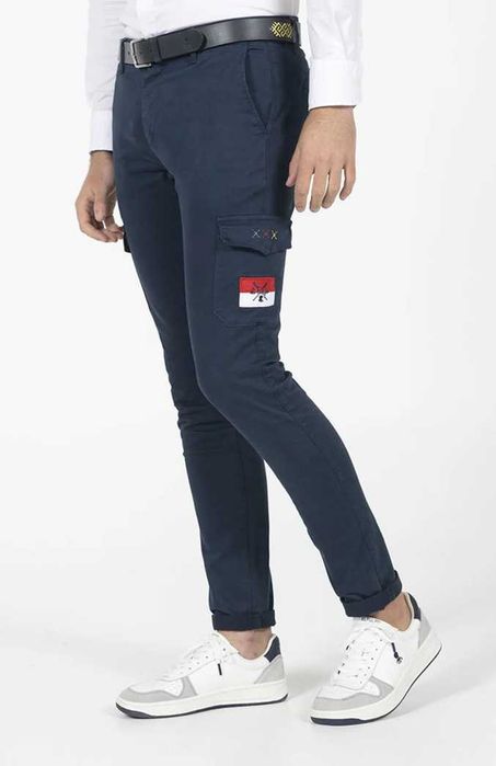 el Pulpo Woodcutter azul marino chinosy rozmiar US 36/EU 46