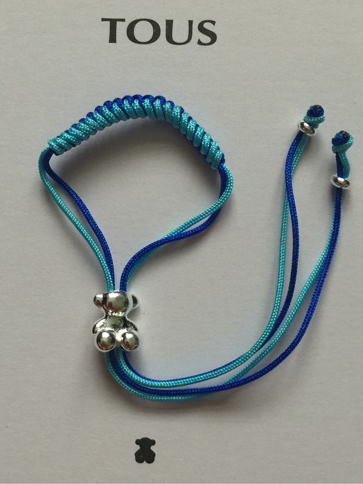 Tous Bold Bear bransoletka ze sznurka niebieska