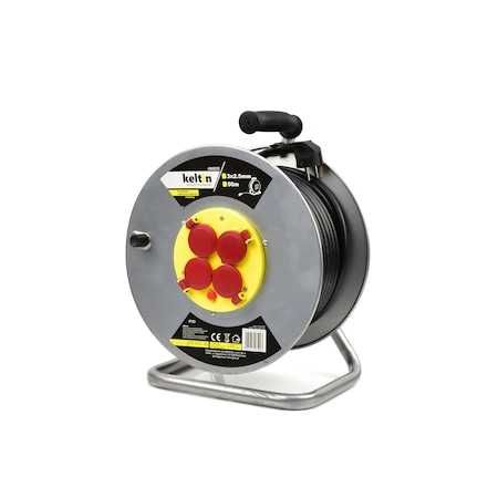 Extensão com enrolador de Fio Elétrico metálico 3x2,5mm 25metros