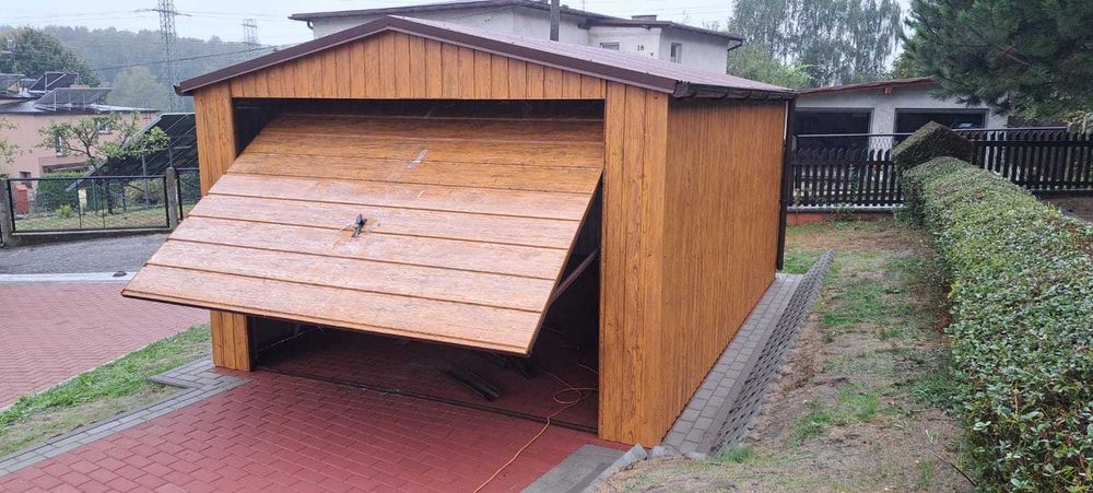 Garaż blaszany drewnopodobny 4mx6m profil producent cała polska 6x6