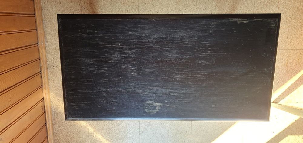 Mesa de Centro / Banco Antigo em Madeira Maciça (Pernas Torneadas)