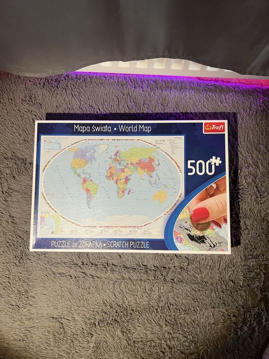 Puzzle ze zdrapką, Mapa Świata 500