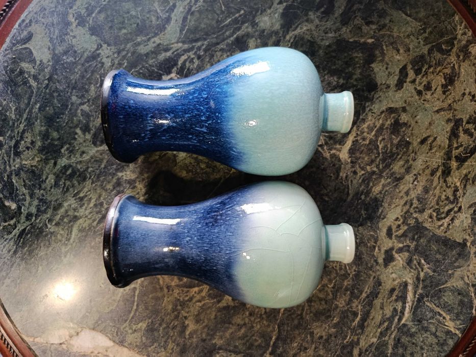 Jarras Porcelana Chinesa Flambe Séc XIX 21,5 cm