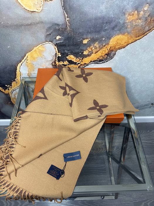 Шарф LV Луі Віттон чорний коричневий