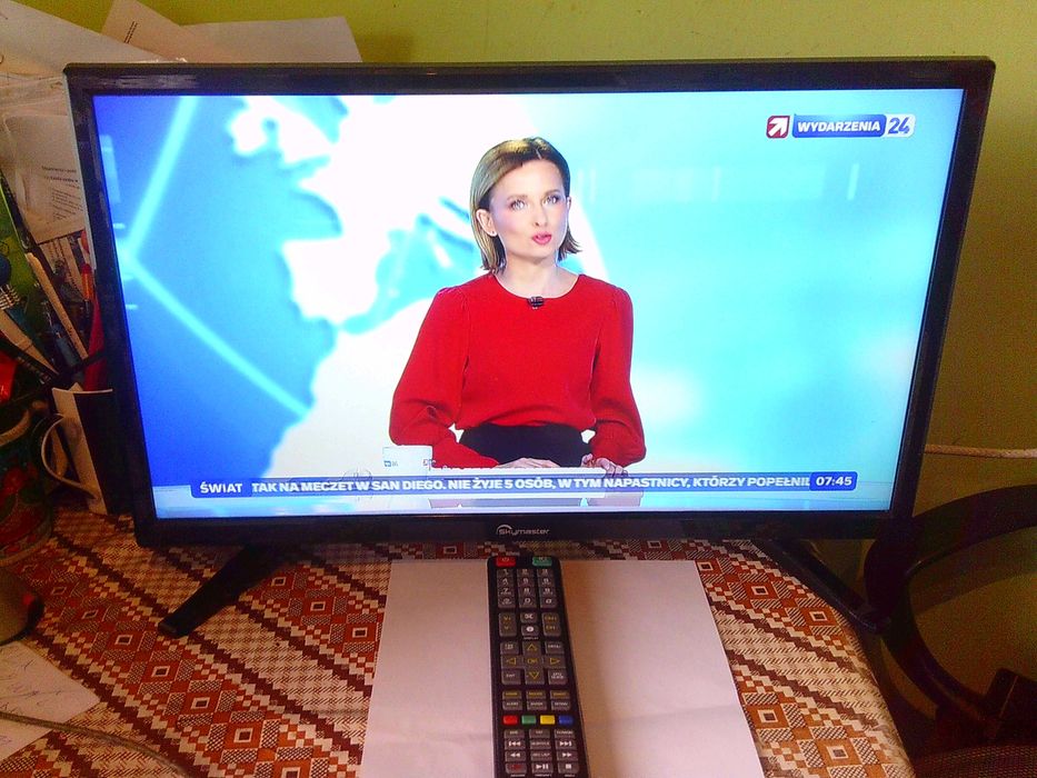 Skymaster  22" LED FHD dvb-t2 h.265, pilot, spełnia wymogi ZK,AŚ.