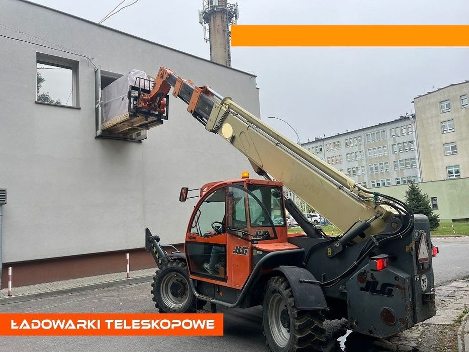 Ładowarka teleskopowa wynajem z operatorem lub bez. Wyciągarka, kosz