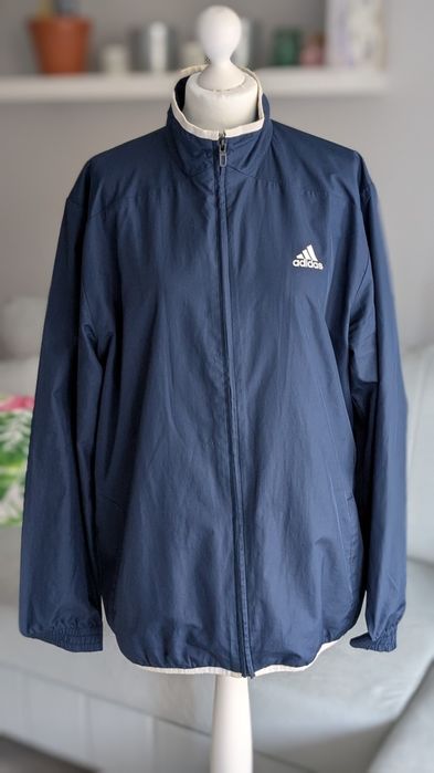 Granatowa kurtka, wiatrówka, Softshell Adidas L