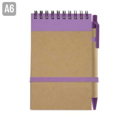 Bloco de Notas A6 Personalizável – 140 Folhas + Esferográfica