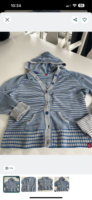 Sweter damski rozpinany z kapoca