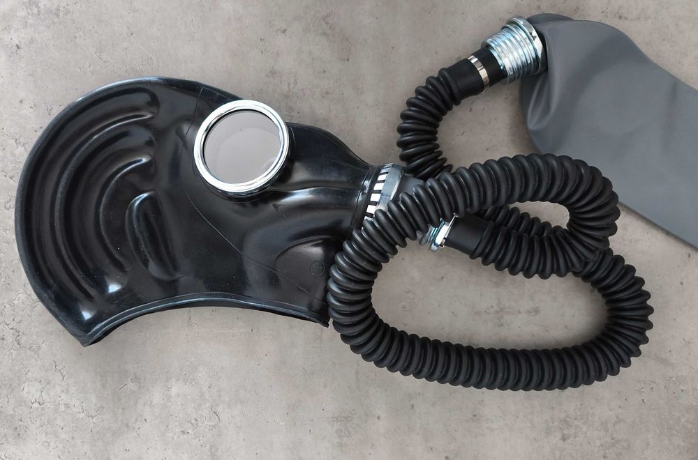 Maska LaTeX teatr przebranie akcesoria