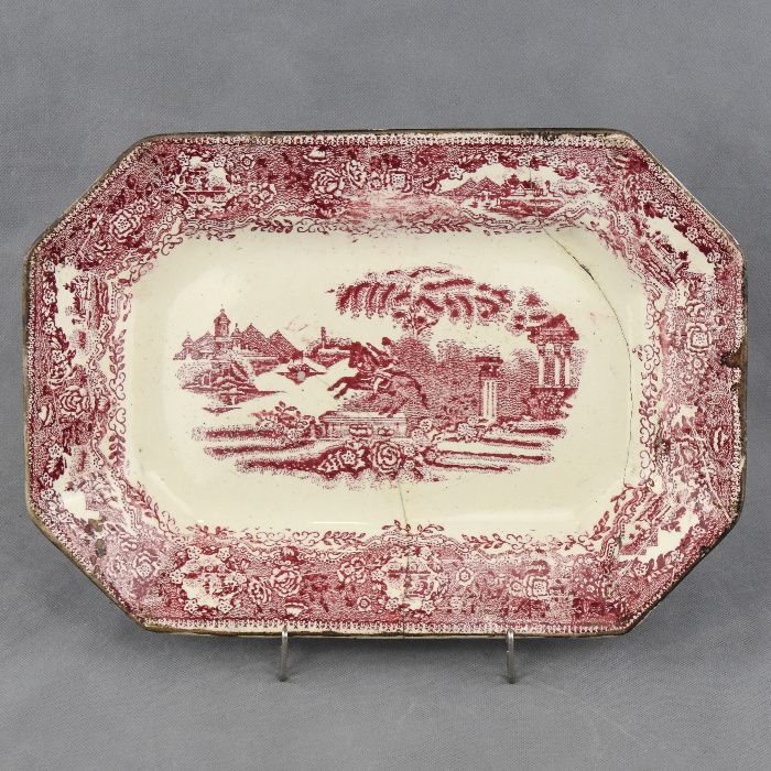 Travessa em Faiança das Devezas? Rosa, Estátua / Cavalinho – 34,5 cm