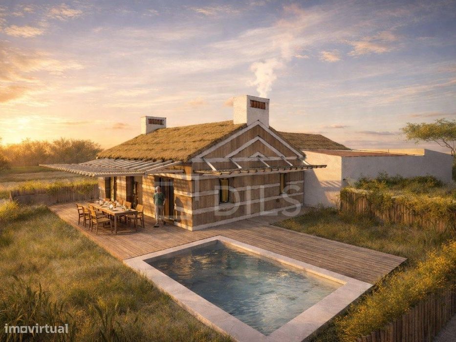 Moradia T3, em projeto, situada no Pego