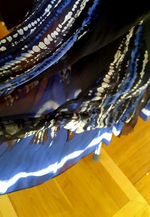 Спідниця шефон,шкіра