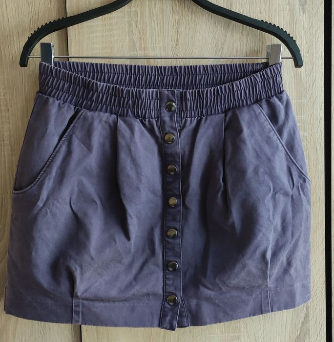 Spódnica krótka Mini fioletowy jeans H&M rozm S / M 36 / 38