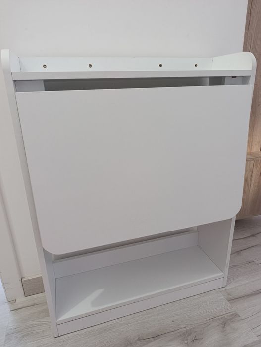 Składane biurko z regałem Wąska szafka SoBuy