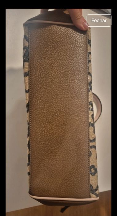 Mala pele castanho/rosa tous