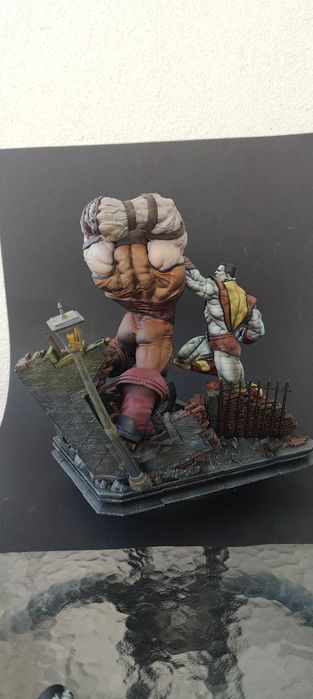 Juggernaut vs Colossus diorama figurka pomalowana fan art