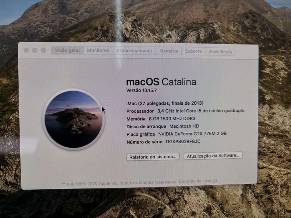 iMac 27” - 3.4 Ghz - 2013 -Fusion Drive