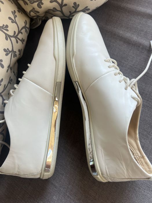 Ecco skorzane damskie białe trampki eleganckie 37