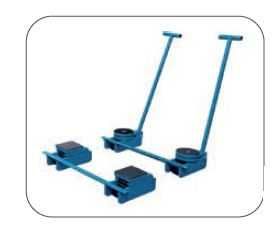 Patins Tanquetas Rolos de Transporte e Movimentação Carga de 30 Ton