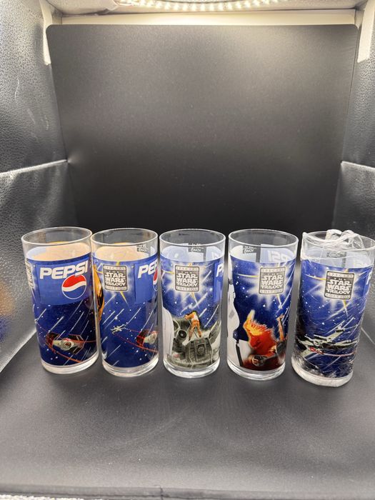 6 copos Star Wars Pepsi Trilogy Special Edition caixa