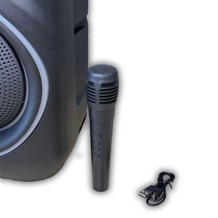 Bluetooth колонка чемодан 50Вт с микрофоном RGB-подсветкой