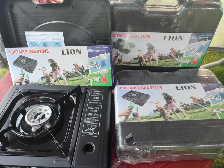 Портативна газова плита під малий балон з п'єзопідпалом кейс Нова