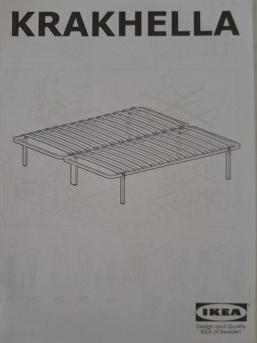Bed Frame with Legs – Double Size, 1.40 x 2.00 m64752108625410121