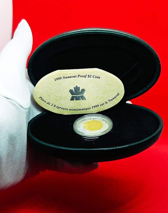 2S долари 1999р. Канада. Срібло з позолотою. Пруф. Сертифікат. Ідеал.